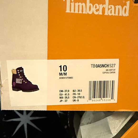 Timberland Purple/Gold Hip-Hop Royalty Heritage Boots + Bucket Hat - Picture 3 of 10